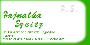 hajnalka szeitz business card